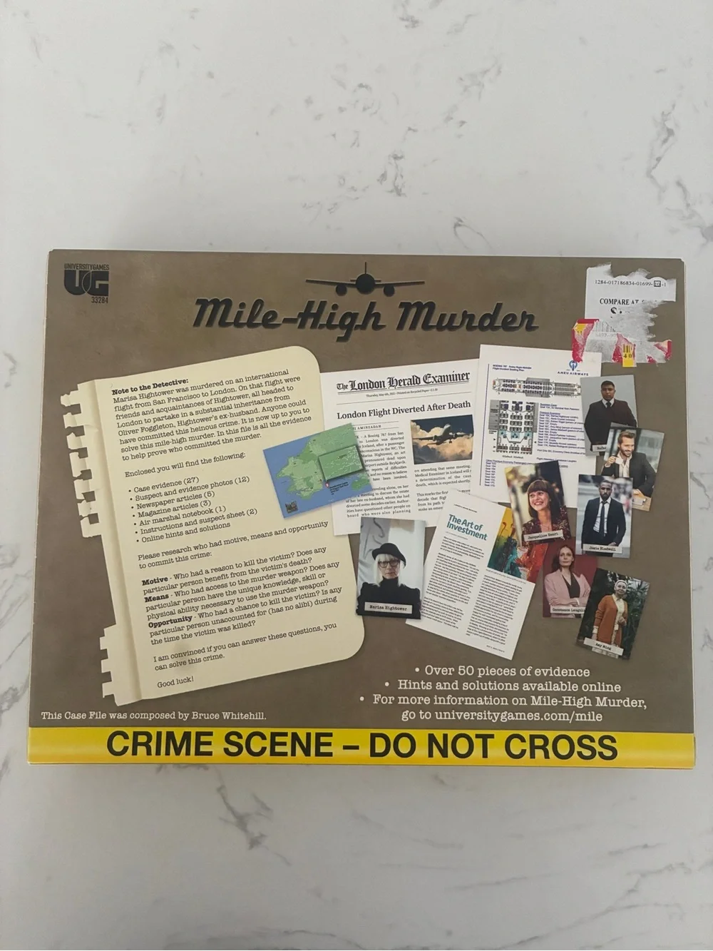 Murder Mystery Party Case Files Mile-High Murder Crime Investigation Game New